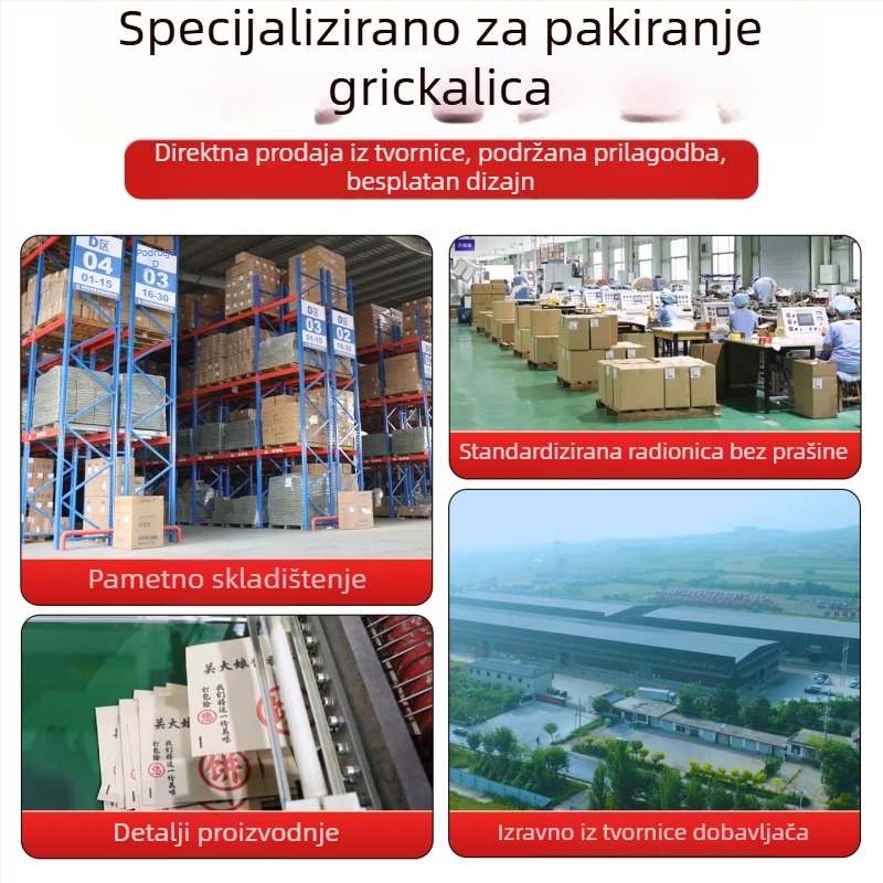 Prilagođene papirnate vrećice za jaja-palačinku, otporne na ulje Kraft papir, jednokratne vrećice za grickalice, debeli dizajn za veleprodaju