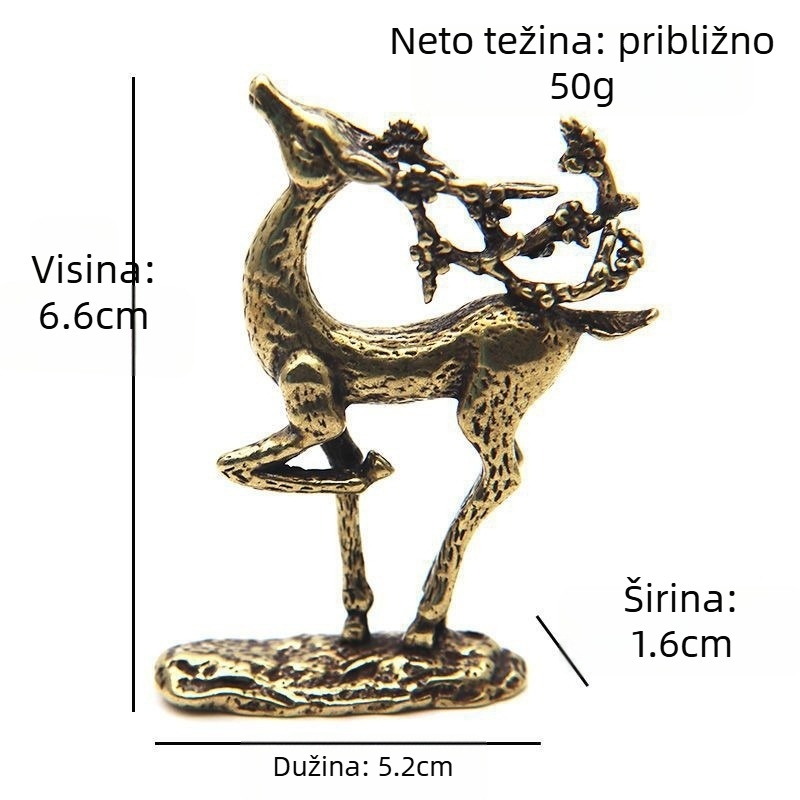 Čvrsta bakrena dekorativna figura za čaj s povratnim tokom, cerb Sika, poklopac za čaj, čajni nož, stolna dekoracija, kreativan poklon za čajnu ceremoniju