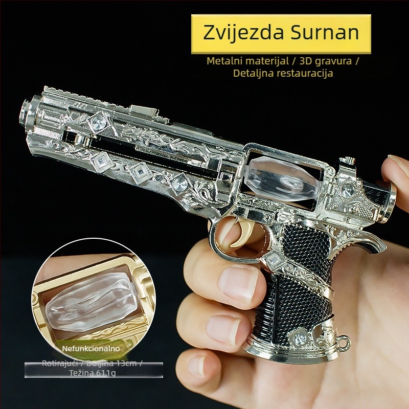 13 cm srebrni metalni model Surnan zvijezde – umjetnički predmet od legure, igraće kolekcionarski komad