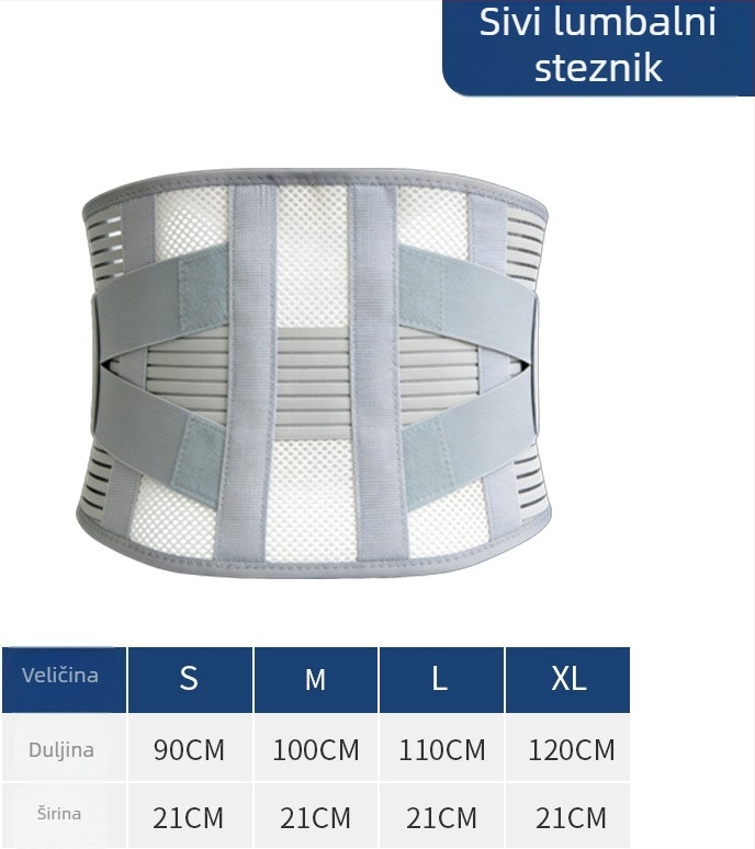 Pojas za podršku struka s čeličnim pločama, prozračan ljetni dizajn, podrška trbuha, unisex