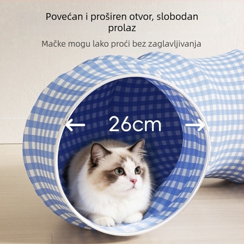 Tunel za mačke za sve sezone, prozračan, poluzatvoren skrovište, igračka za mačke