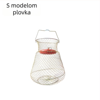 Sklopivi željezni koš za ribu s plutačom – oprema za ribolov