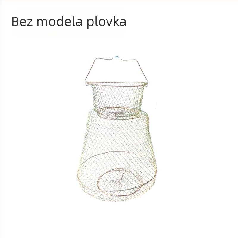 Sklopivi željezni koš za ribu s plutačom – oprema za ribolov