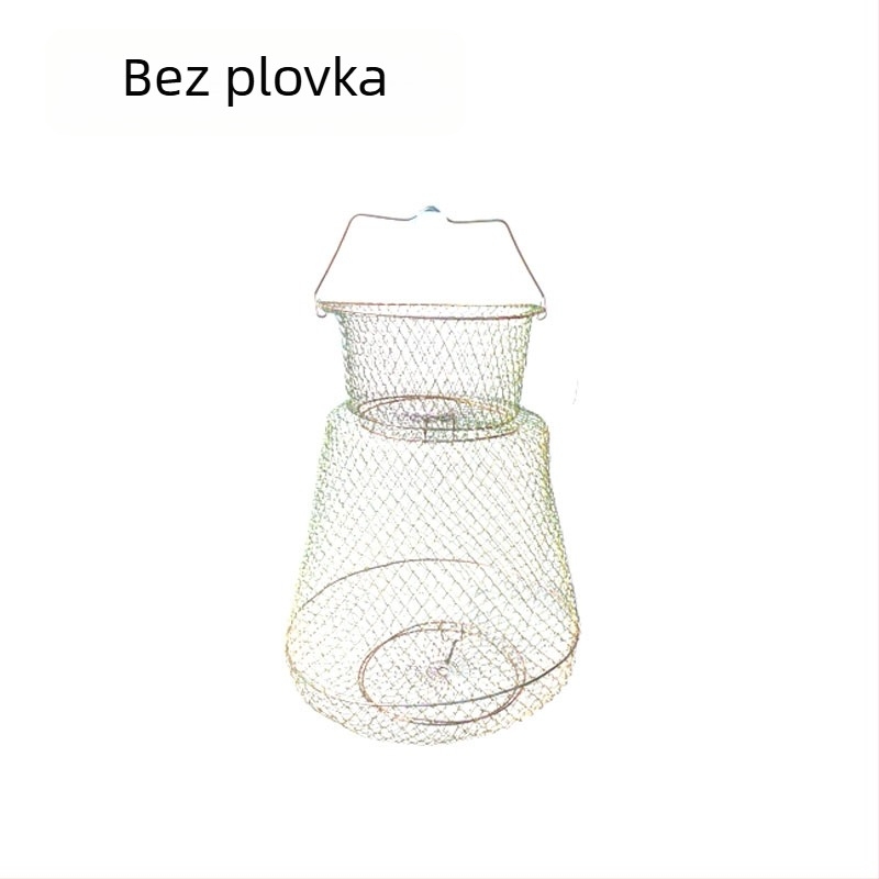 Sklopivi željezni koš za ribu s plutačom – oprema za ribolov