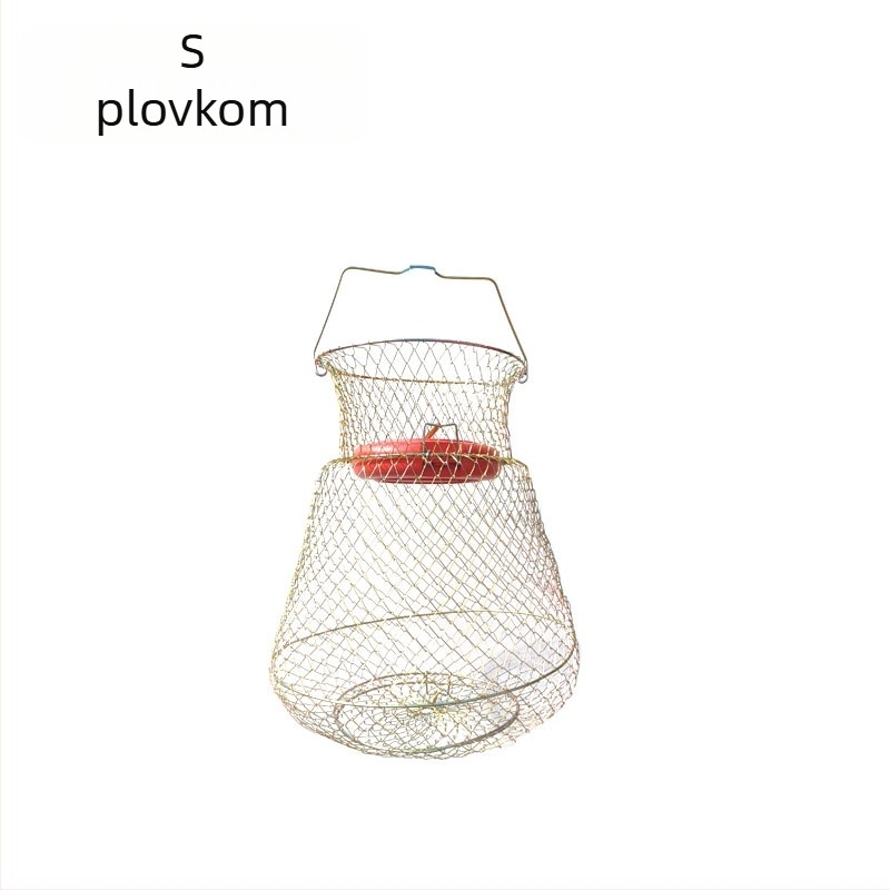 Sklopivi željezni koš za ribu s plutačom – oprema za ribolov