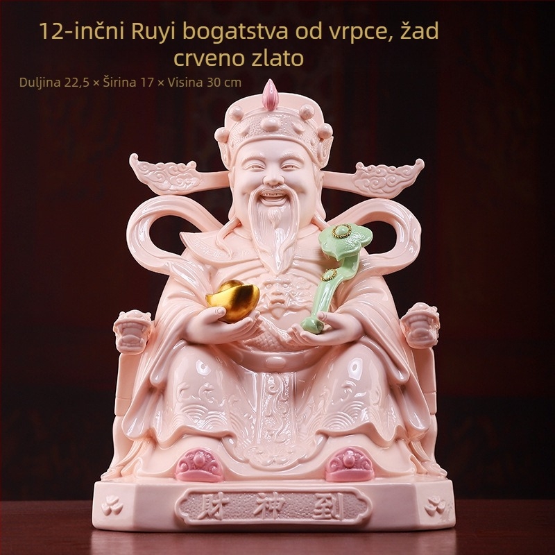 Keramička statua Boga bogatstva Bi Gan, bijeli porcelan