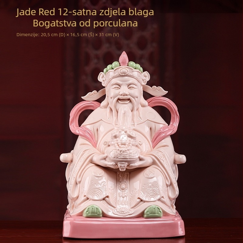Keramička statua Boga bogatstva Bi Gan, bijeli porcelan
