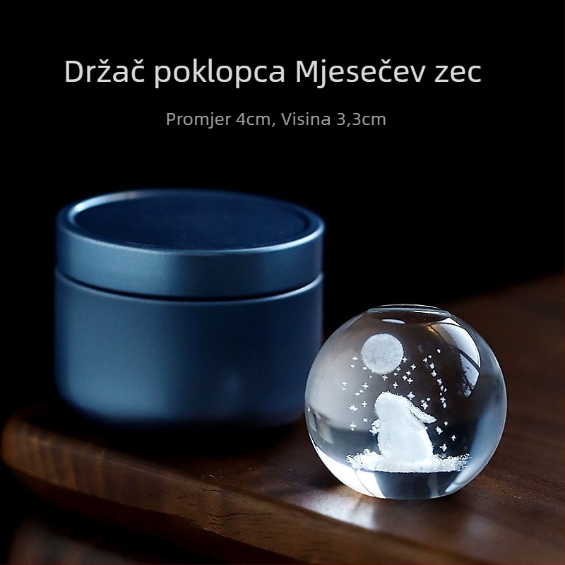 Plavo-bijeli keramički držač poklopca za vrhunski čajnik, bijeli porcelnanski poklopci gaiwan i dodaci zdjeli za ceremoniju čaja