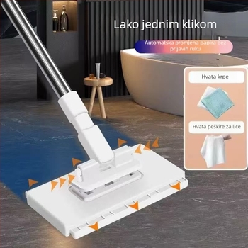 Mini mop s ponovo upotrebljivom krpom i klipsom – kućno čišćenje u jednom prolazu, bez ispiranja