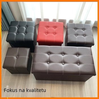 Veliki skladišni taburet s kopčom za remen, može poslužiti i kao sjedalo, kutija za pohranu igračaka, japanski stil, ojačan, moguć ispis logotipa