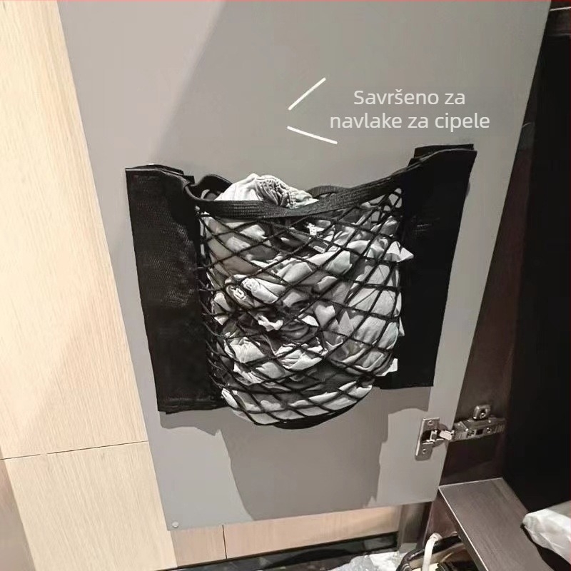 Ljepljivi mrežasti organizator za plastične vrećice — kuhinjsko skladištenje