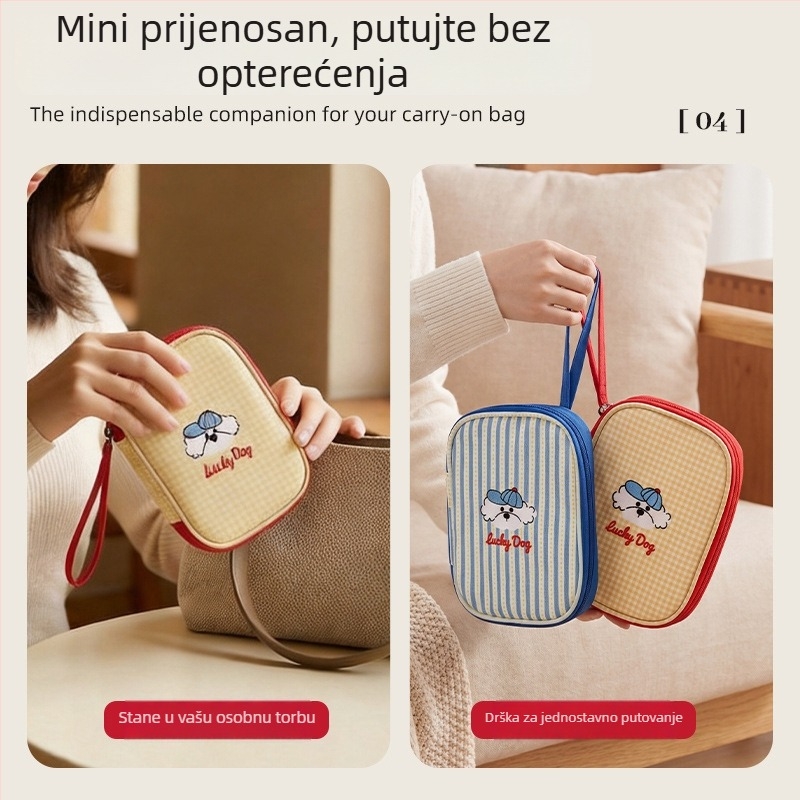 Torba za lijekove s dizajnom crtane serije, prijenosna medicinska torba za putovanja, velika kapaciteta, vanjski komplet prve pomoći