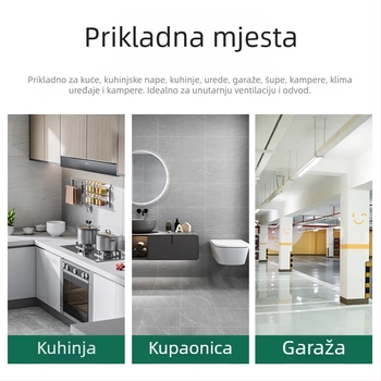 Vanjski zidni ventil za ispuštanje zraka sa kišnim poklopcem i ventilom, ABS disk-tip