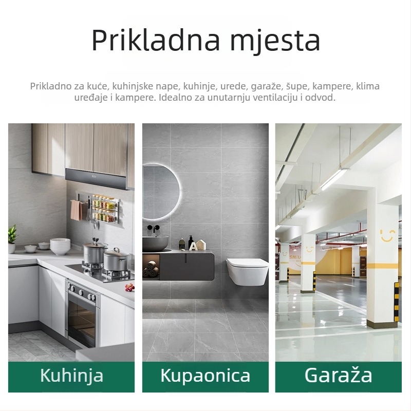 Vanjski zidni ventil za ispuštanje zraka sa kišnim poklopcem i ventilom, ABS disk-tip