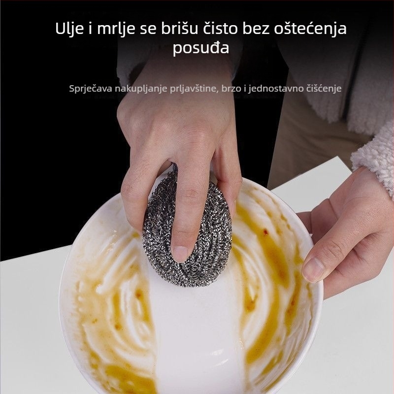 Čelična kuglica za čišćenje s užetom za vješanje za posuđe