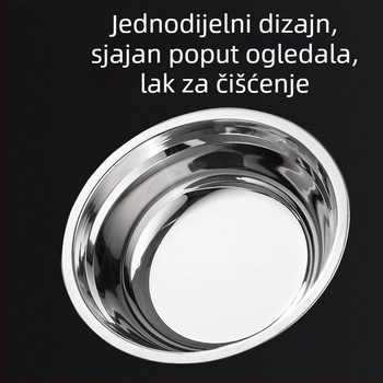 Nehrđajući čelični kuhinjski zdjelu za miješanje tijesta, tučenje jaja i začinjavanje — promjer 20 cm