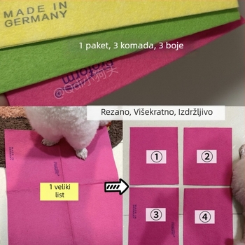 Raznobojna magična krpa za pranje suđa i kuhinjsko čišćenje, upija vodu, otporna na masnoću, antibakterijska, veličine 30x30 cm, paket od 3 kom