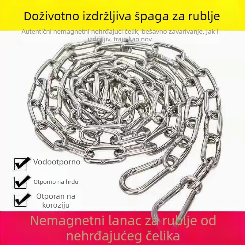 Ne-magnetni lanac za sušenje od nehrđajućeg čelika 304, novi stil, linija otporna na vjetar za odjeću i deke