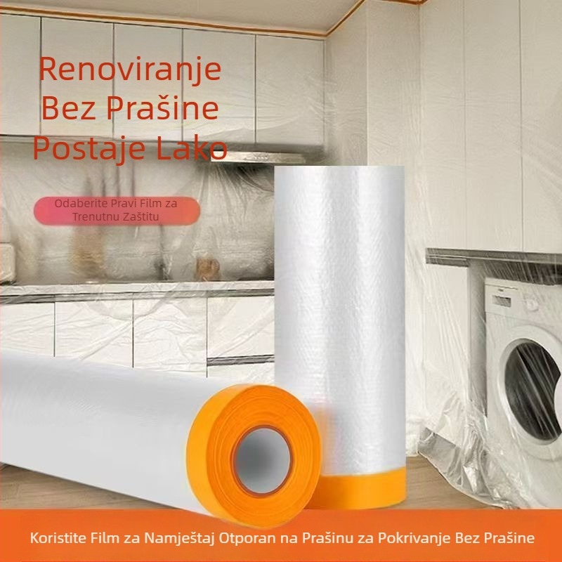 PVC folija protiv prašine za namještaj, zaštita kreveta i kauča, jednokratna zaštitna navlaka