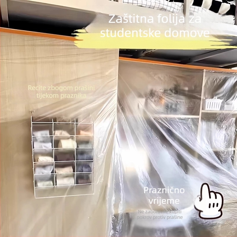 PVC folija protiv prašine za namještaj, zaštita kreveta i kauča, jednokratna zaštitna navlaka