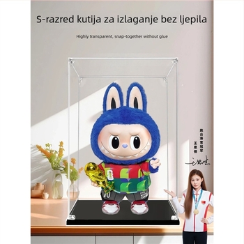 Kutija za izlaganje Labubu FIFA World Cup s integriranim akrilnim zaštitnim pokrovom