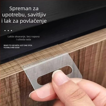 Nevidljive ručke za ladice i vrata ormara, samoljepljive, bez bušenja