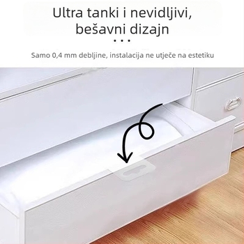 Nevidljive ručke za ladice i vrata ormara, samoljepljive, bez bušenja