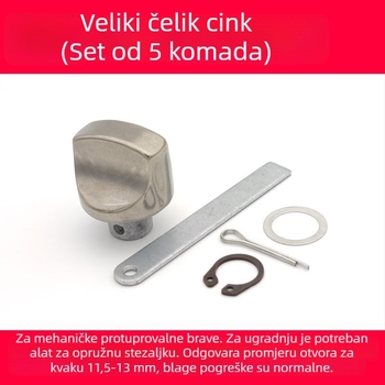 Set dodatnih dijelova za unutarnje zaključavanje protiv krađe vrata, čvrsta ručka od 304 čelika, sigurnost, klasičan univerzalni tip