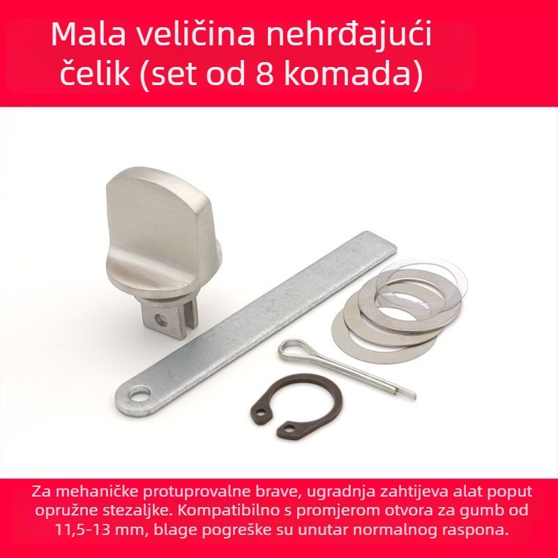 Set dodatnih dijelova za unutarnje zaključavanje protiv krađe vrata, čvrsta ručka od 304 čelika, sigurnost, klasičan univerzalni tip