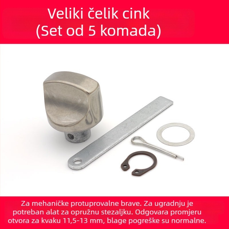 Set dodatnih dijelova za unutarnje zaključavanje protiv krađe vrata, čvrsta ručka od 304 čelika, sigurnost, klasičan univerzalni tip