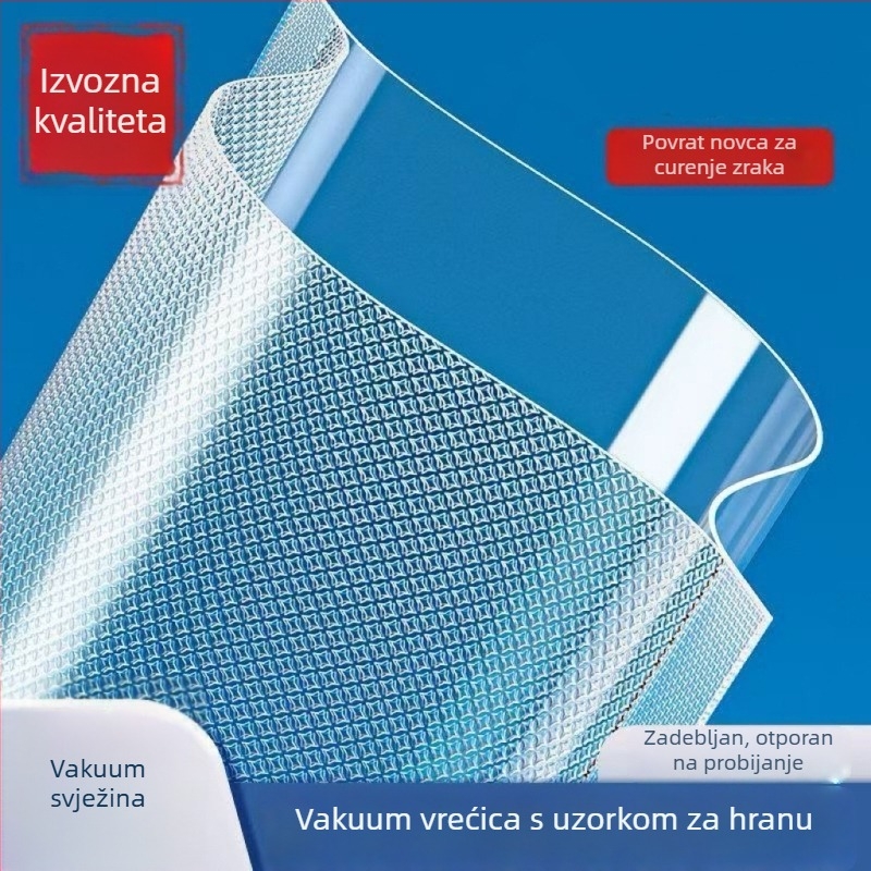 Teksturirane vrećice za vakuumsko pakiranje hrane i kućna mašina za zatvaranje