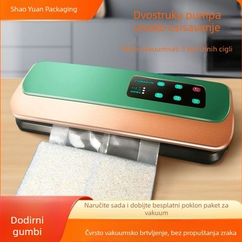 Automatski vakuumski zatvarač za kućnu upotrebu, kompaktni stroj za vakuumsko pakiranje rižinih vrećica s kalupom za 2,5–5 kg