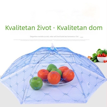 Sklopiva mrežasta pokrivač za stol s zaštitom od muha, veliki okrugli poklopac za hranu