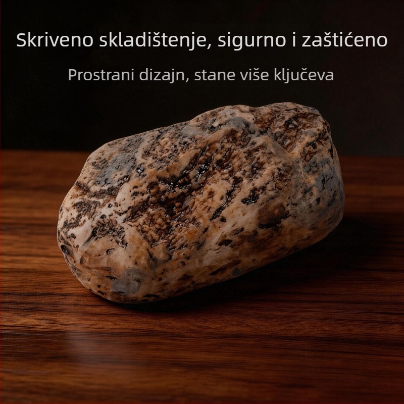 Kutija za pohranu ključeva za ulazna vrata sa skrivenim izvlačnim odjeljkom, imitacija kamena, za starije osobe