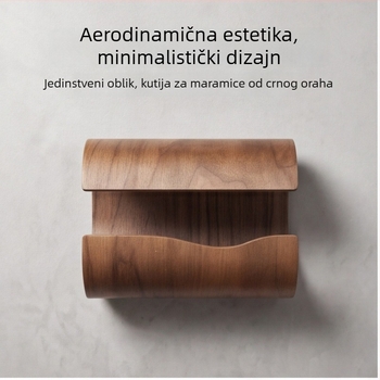 Drvena kutija za maramice od crnog oraha i drveta breskve, moderan dizajn za dnevni boravak
