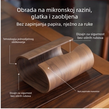 Drvena kutija za maramice od crnog oraha i drveta breskve, moderan dizajn za dnevni boravak
