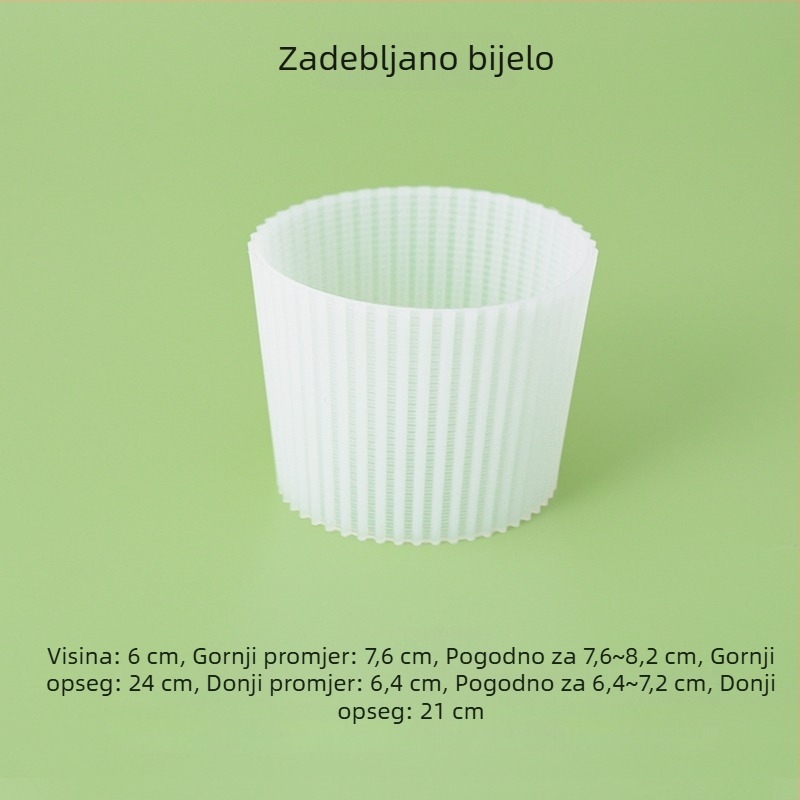Silikonska navlaka za staklene šalice, izolacijska, protuklizna, protiv opeklina, debela, univerzalni konični dizajn