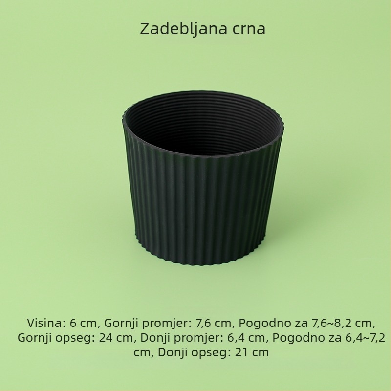 Silikonska navlaka za staklene šalice, izolacijska, protuklizna, protiv opeklina, debela, univerzalni konični dizajn