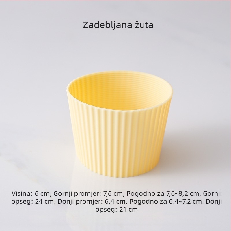 Silikonska navlaka za staklene šalice, izolacijska, protuklizna, protiv opeklina, debela, univerzalni konični dizajn