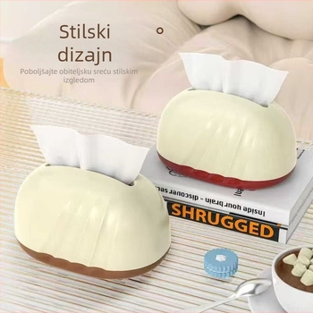 Multifunkcionalna kutija za maramice s pretincem za daljinski upravljač, kineski stil s blagim luksuzom za dom i ured