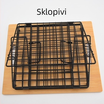 Kovani željezni kuhinjski koš za voće i povrće, višenamjenski stakabilni koš za pohranu, stolni organizator grickalica