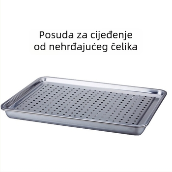 Magnetski kvadratni pladanj od nehrđajućeg čelika za roštilj, restoran, pravokutni čajni pladanj