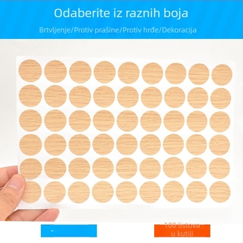 Samoljepljive poklopce za rupe vijaka namještaja — tri u jednom dekorativni prašno-zaštitni poklopci
