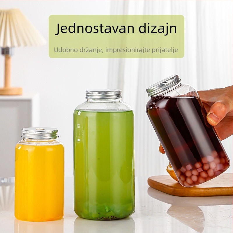 Fuxiang jednokratna plastična boca za Dirty Milk Tea, 401–500 ml, okrugla, s tiskom logotipa