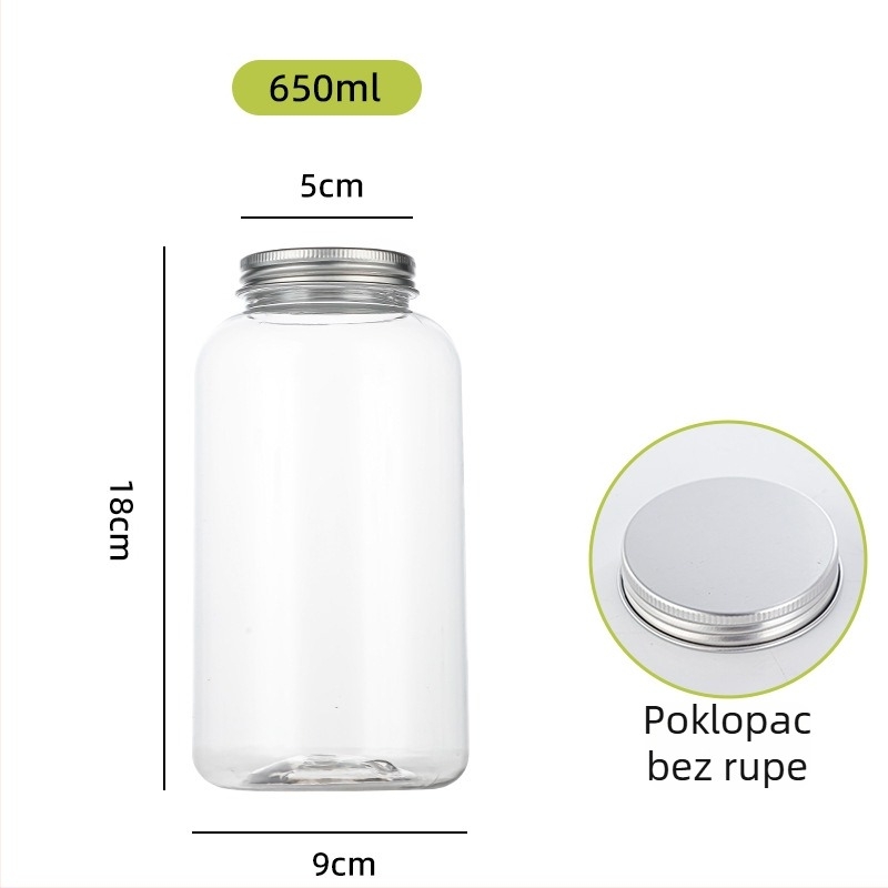 Fuxiang jednokratna plastična boca za Dirty Milk Tea, 401–500 ml, okrugla, s tiskom logotipa