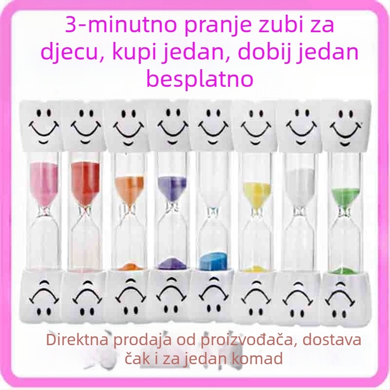 Dekorativni pijesčani sat sa smiješkom, 3-minutni tajmer za pranje zuba djece, dekor za vrtić