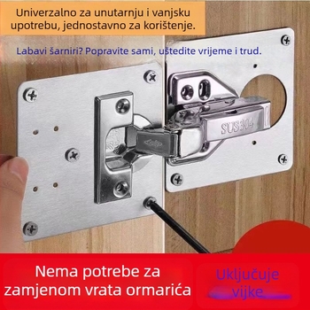 Univerzalni set za popravak šarki od nehrđajućeg čelika za drvena vrata ormara i garderoba