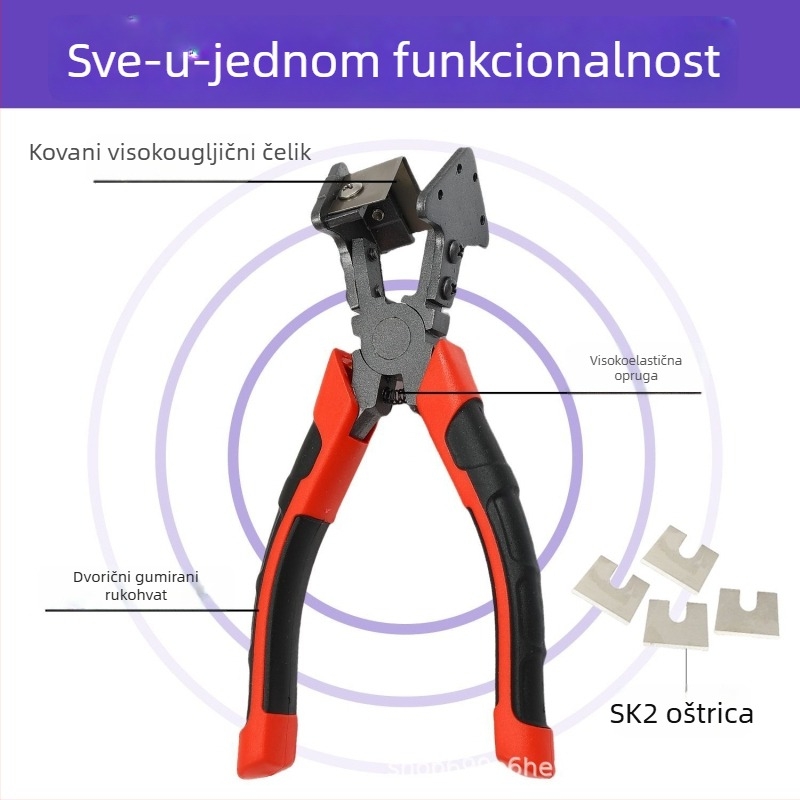 V oblikovane škare za brtvljenje trake, 90° rezanje za vrata i prozore, 45° aluminijski profil za brtvljenje i rubnu obradu