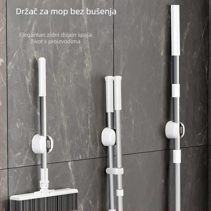 Držač za metlu i mop na zid, s jakim ljepilom, bez bušenja
