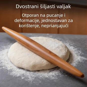 Pengyi Drveni neprijanjajući valjak za tijesto, fondant, tjesteninu i listove za knedle